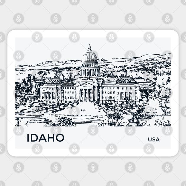 Idaho State USA Sticker by Lakeric